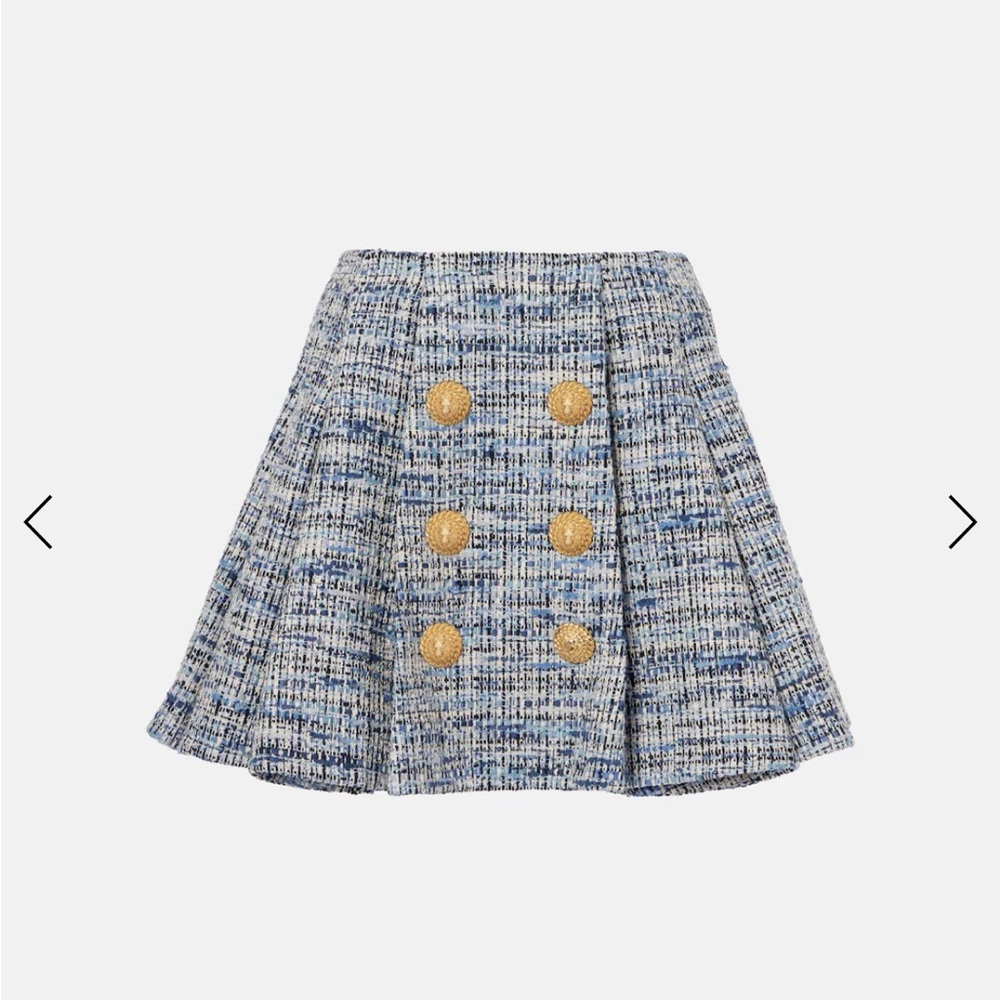 BALMAIN
Space-dyed cotton-blend miniskirt